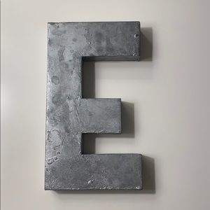 Metal “E” Decor
